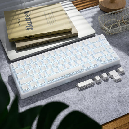 XVX PRISM Refraction Shine-Through Cherry Profile 130-Key PBT Keycap Set - A-1 Thread Vault