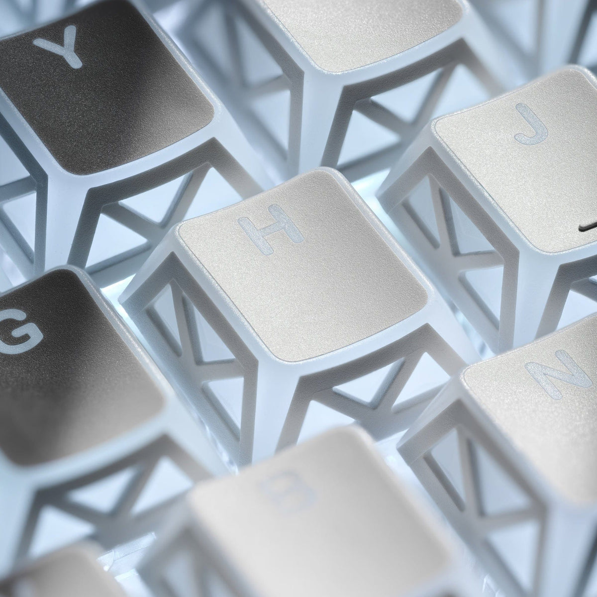 XVX PRISM Refraction Shine-Through Cherry Profile 130-Key PBT Keycap Set - A-1 Thread Vault