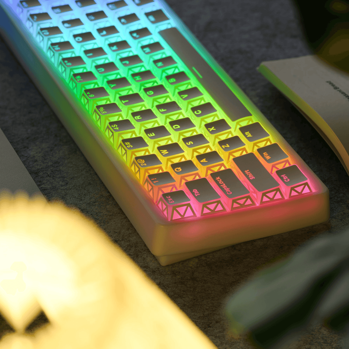 XVX PRISM Refraction Shine-Through Cherry Profile 130-Key PBT Keycap Set - A-1 Thread Vault