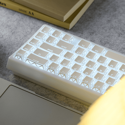 XVX PRISM Refraction Shine-Through Cherry Profile 130-Key PBT Keycap Set - A-1 Thread Vault