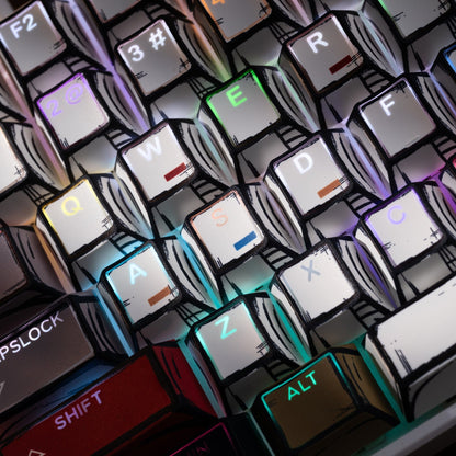 XVX PRISM Shine-Through Double-Shot Cherry Profile 142-Key PBT Keycap Set - A-1 Thread Vault