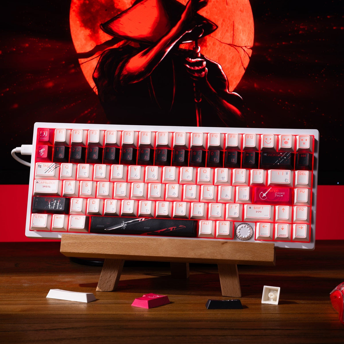 XVX PRISM Shine-Through Double-Shot Cherry Profile 142-Key PBT Keycap Set - A-1 Thread Vault