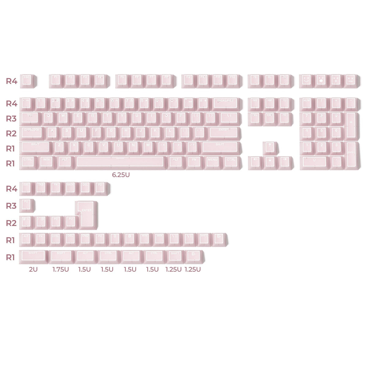 XVX PRISM Shine-Through Double-Shot Cherry Profile 142-Key PBT Keycap Set - A-1 Thread Vault