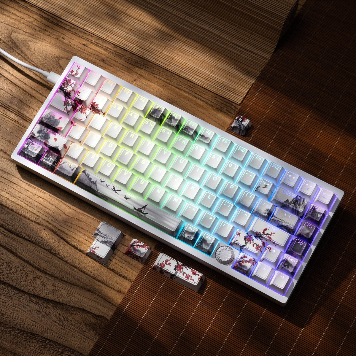 XVX PRISM Shine-Through Double-Shot Cherry Profile 142-Key PBT Keycap Set - A-1 Thread Vault