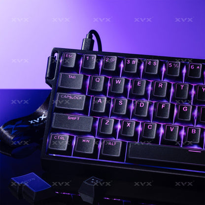 XVX PRISM Shine-Through Double-Shot Cherry Profile 142-Key PBT Keycap Set - A-1 Thread Vault