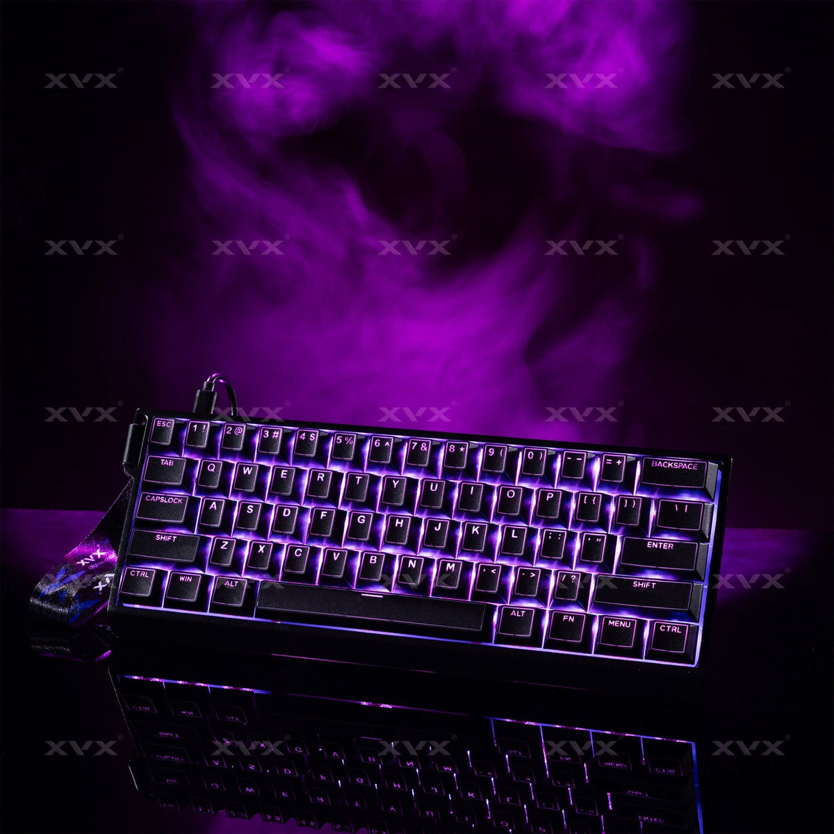 XVX PRISM Shine-Through Double-Shot Cherry Profile 142-Key PBT Keycap Set - A-1 Thread Vault