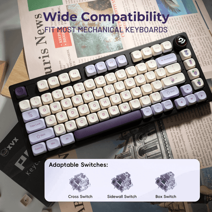 XVX Purple Grapes MOA Profile Dye-Sublimation 143-Key PBT Keycap Set - A-1 Thread Vault