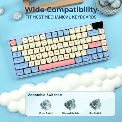 XVX Rainbow Candy MOA Profile Dye-Sub 143-Key PBT Keycap Set - A-1 Thread Vault