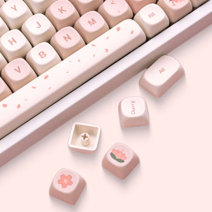 XVX Sakura 143-Key MOA Profile Dye-Sub PBT Keycap Set - A-1 Thread Vault