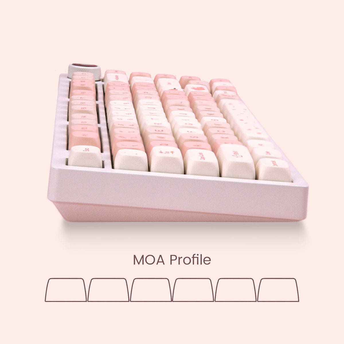 XVX Sakura 143-Key MOA Profile Dye-Sub PBT Keycap Set - A-1 Thread Vault