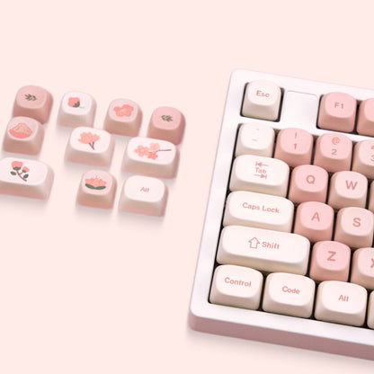 XVX Sakura 143-Key MOA Profile Dye-Sub PBT Keycap Set - A-1 Thread Vault