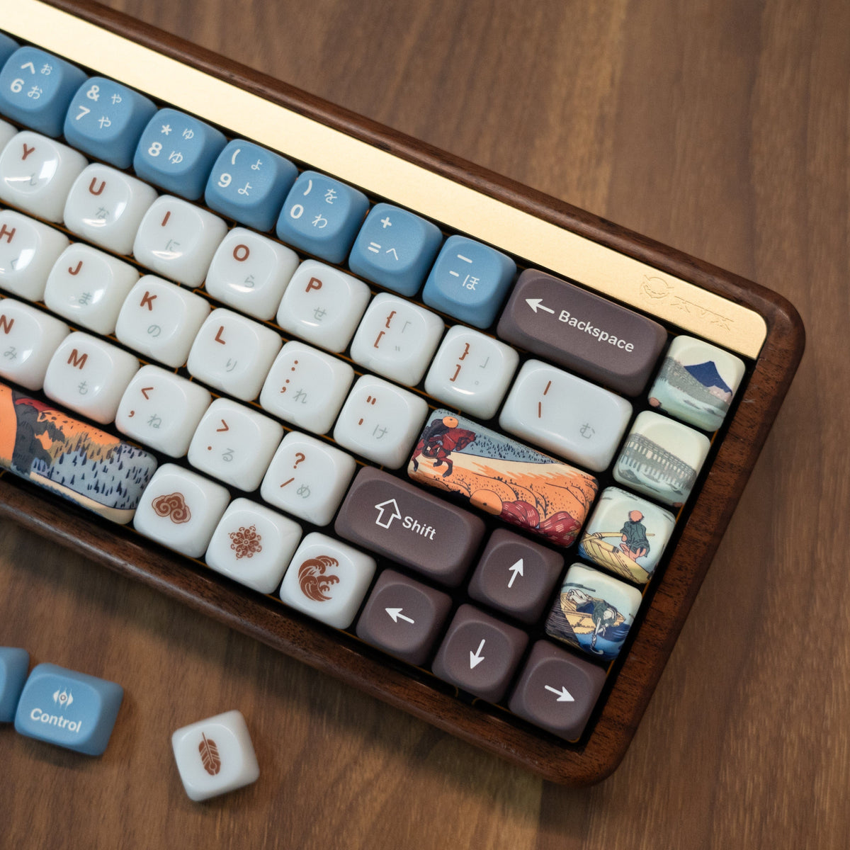 XVX U-kiyoe Fugaku (冨嶽) Series Glaze Textured MOA Profile Keycap Set - A-1 Thread Vault