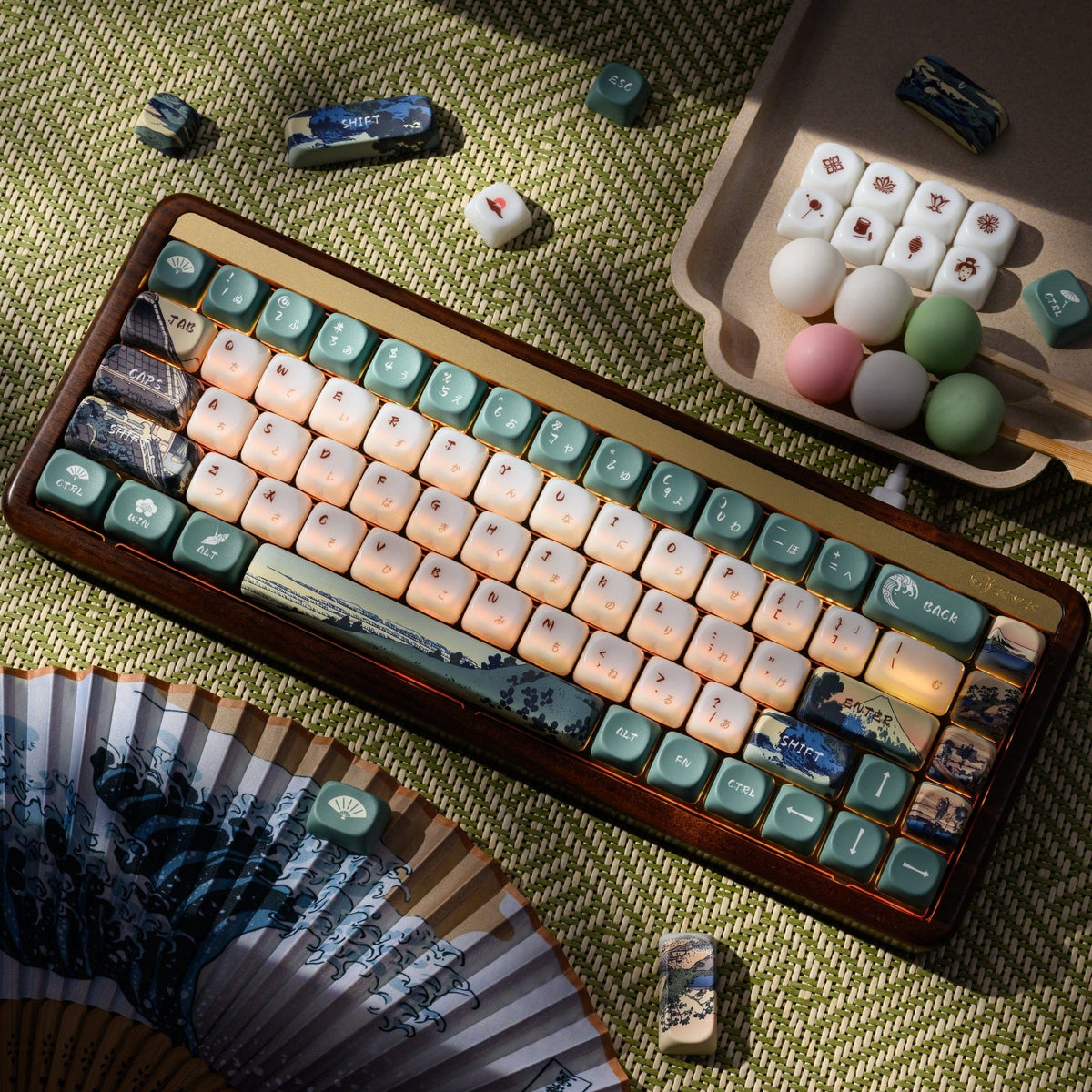 XVX U-kiyoe Fugaku (冨嶽) Series Glaze Textured MOA Profile Keycap Set - A-1 Thread Vault