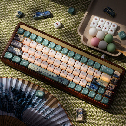 XVX U-kiyoe Fugaku (冨嶽) Series Glaze Textured MOA Profile Keycap Set - A-1 Thread Vault