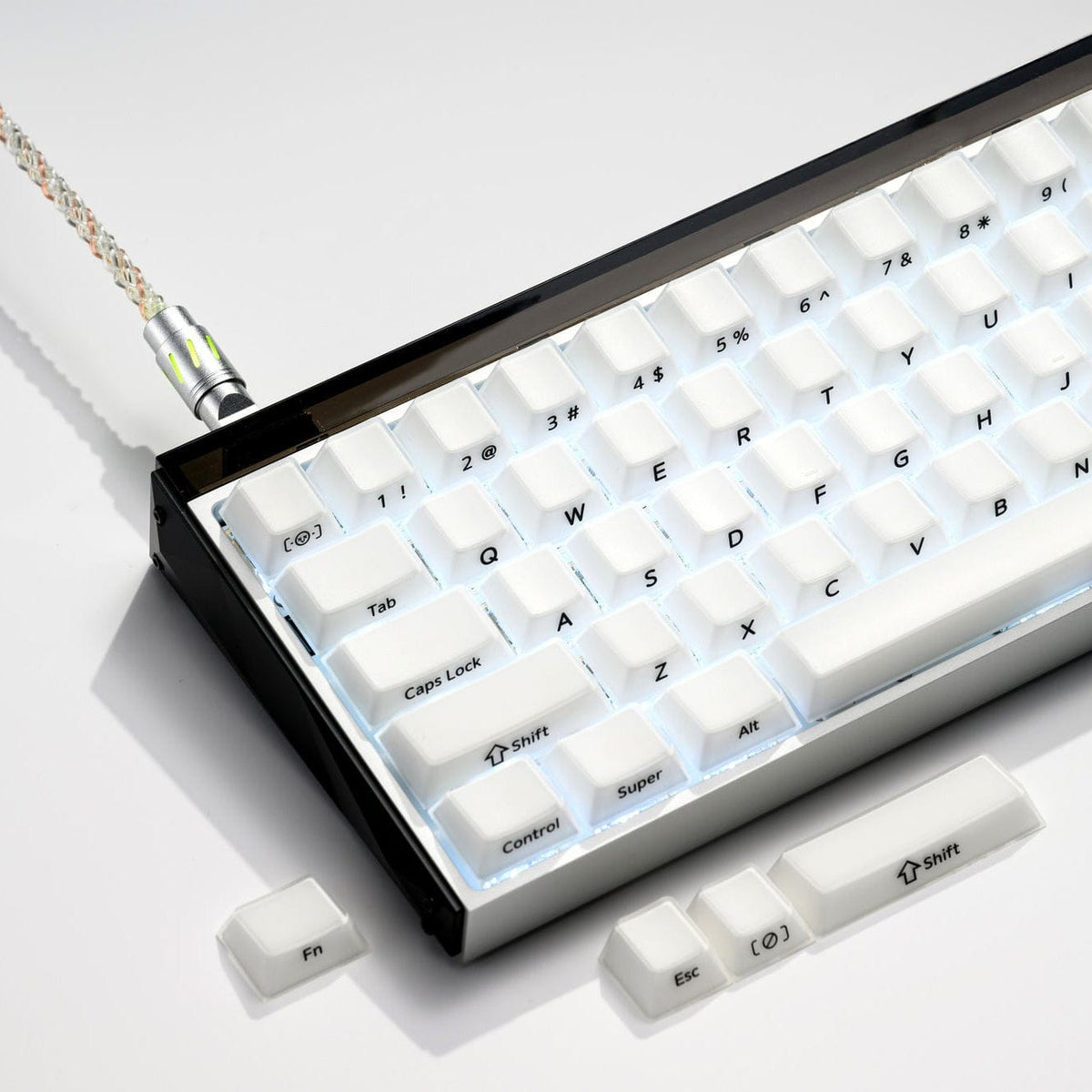 XVX Velvet Jelly Side-Printed Translucent Cherry Profile Double-Shot Keycap Set - A-1 Thread Vault