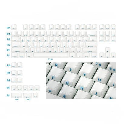XVX Velvet Jelly Side-Printed Translucent Cherry Profile Double-Shot Keycap Set - A-1 Thread Vault