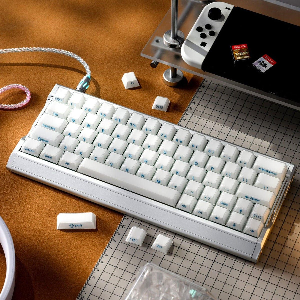 XVX Velvet Jelly Side-Printed Translucent Cherry Profile Double-Shot Keycap Set - A-1 Thread Vault
