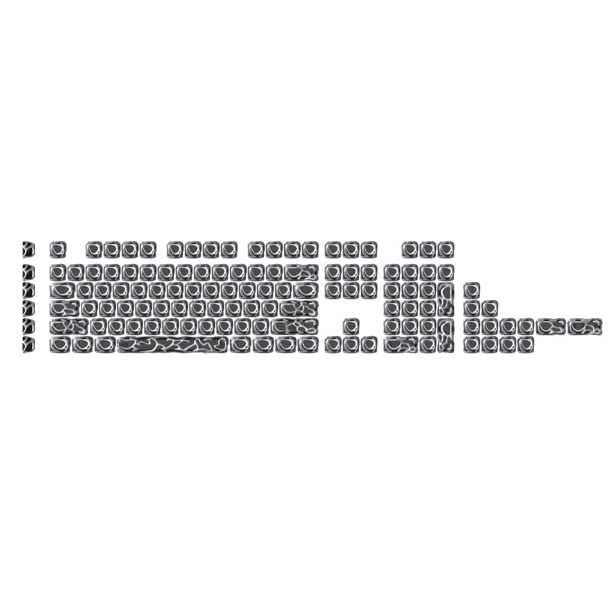 XVX Venom Themed Liquid Metallic Electroplating ABS+PC Keycap Set - A-1 Thread Vault