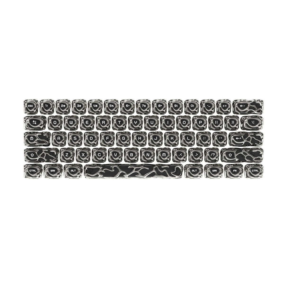 XVX Venom Themed Liquid Metallic Electroplating ABS+PC Keycap Set - A-1 Thread Vault
