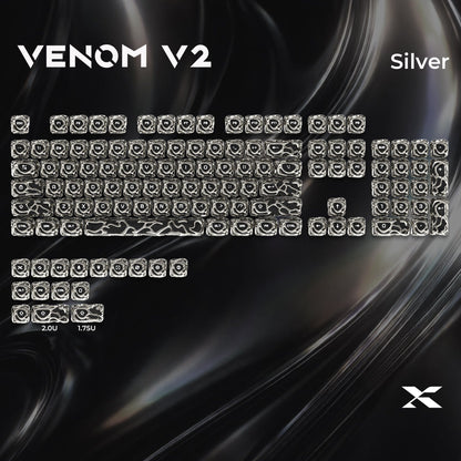 XVX Venom Themed Liquid Metallic Electroplating ABS+PC Keycap Set - A-1 Thread Vault