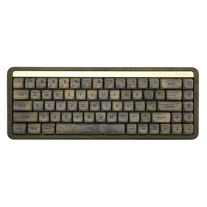 XVX Walnut Texture MOA Profile Dye-Sublimation PBT 130-Key Keycap Set - A-1 Thread Vault