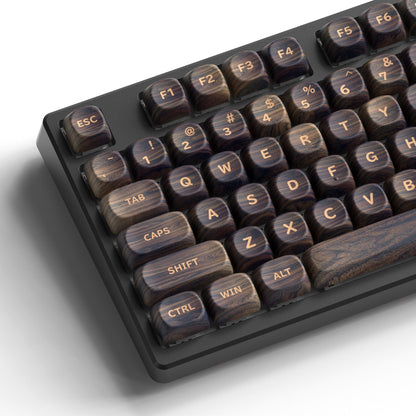 XVX Walnut Texture MOA Profile Dye-Sublimation PBT 130-Key Keycap Set - A-1 Thread Vault