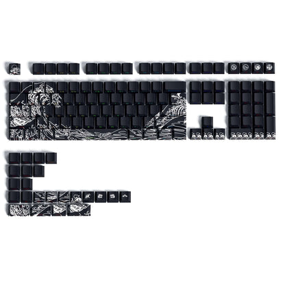 XVX Wave of Kanagawa Cherry Profile Side Print Dye-sub PBT Keycap Set (131-Key) - A-1 Thread Vault