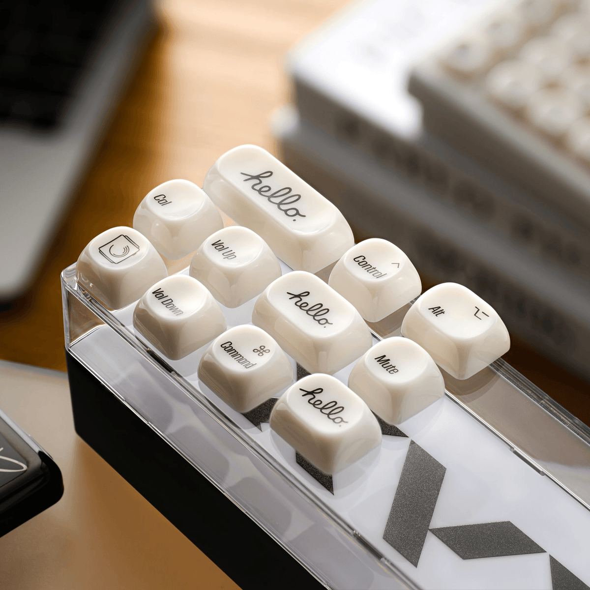 XVX White Chocolate MOA Profile Translucent 139-Key PC Keycap Set - A-1 Thread Vault