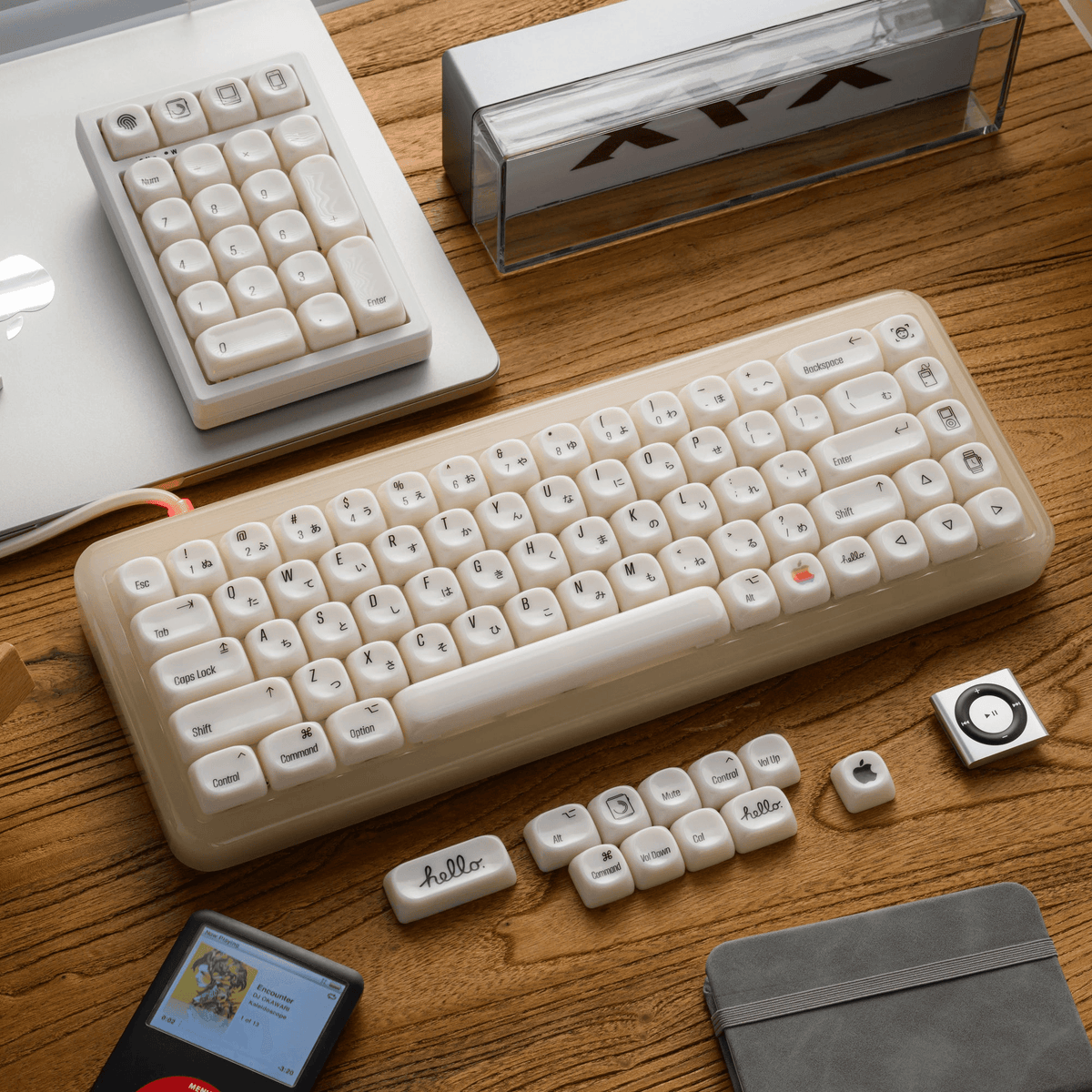 XVX White Chocolate MOA Profile Translucent 139-Key PC Keycap Set - A-1 Thread Vault