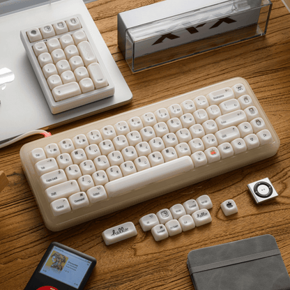 XVX White Chocolate MOA Profile Translucent 139-Key PC Keycap Set - A-1 Thread Vault