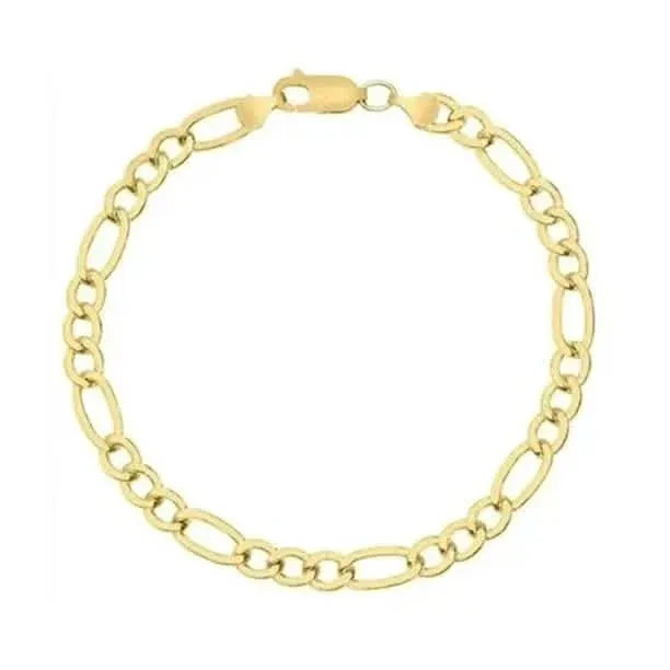Yellow Gold Cuban, Mariner, Figaro, or Rope Bracelet Gold Filled High Polish Finish - A-1 Thread Vault