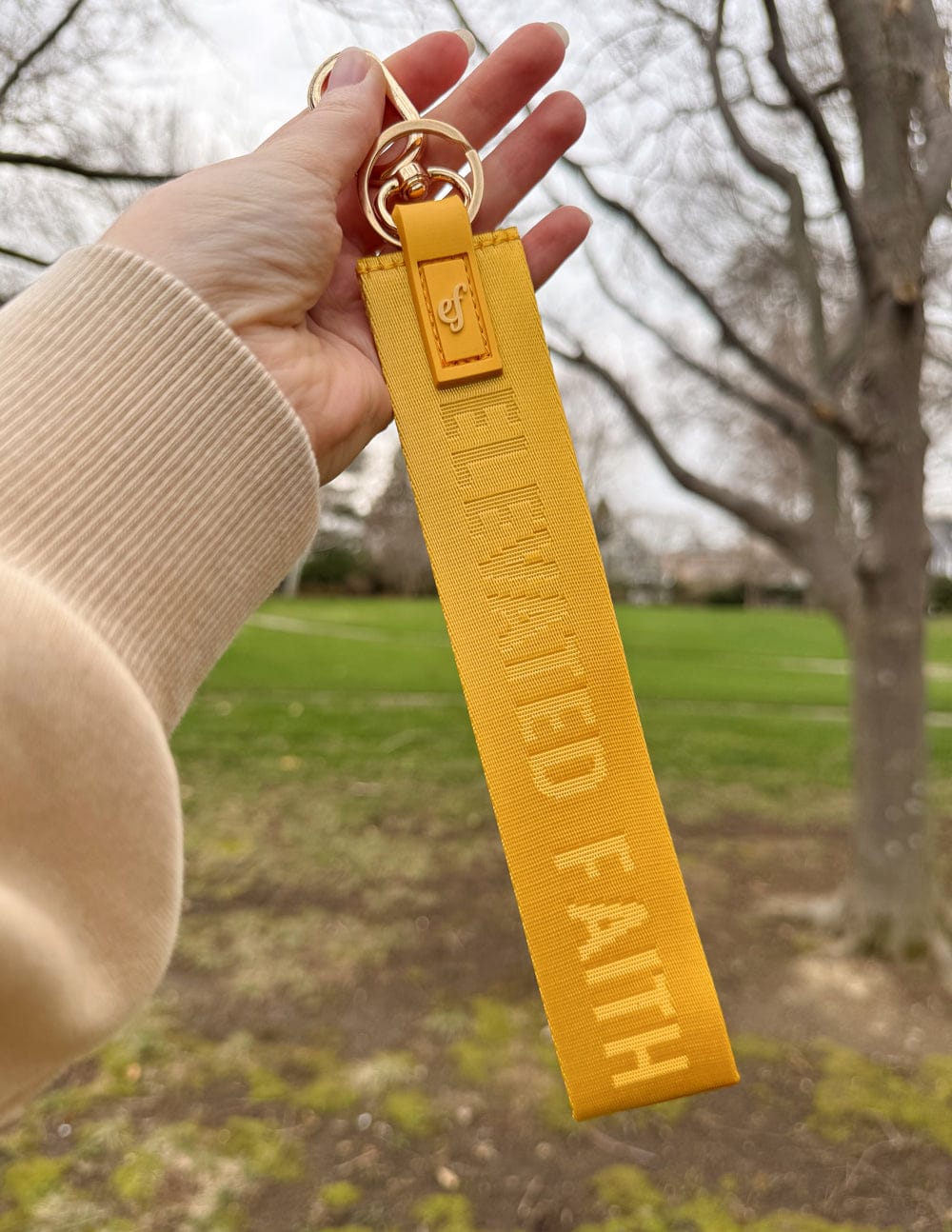 Yellow Oversized Logo Keychain - A-1 Thread Vault