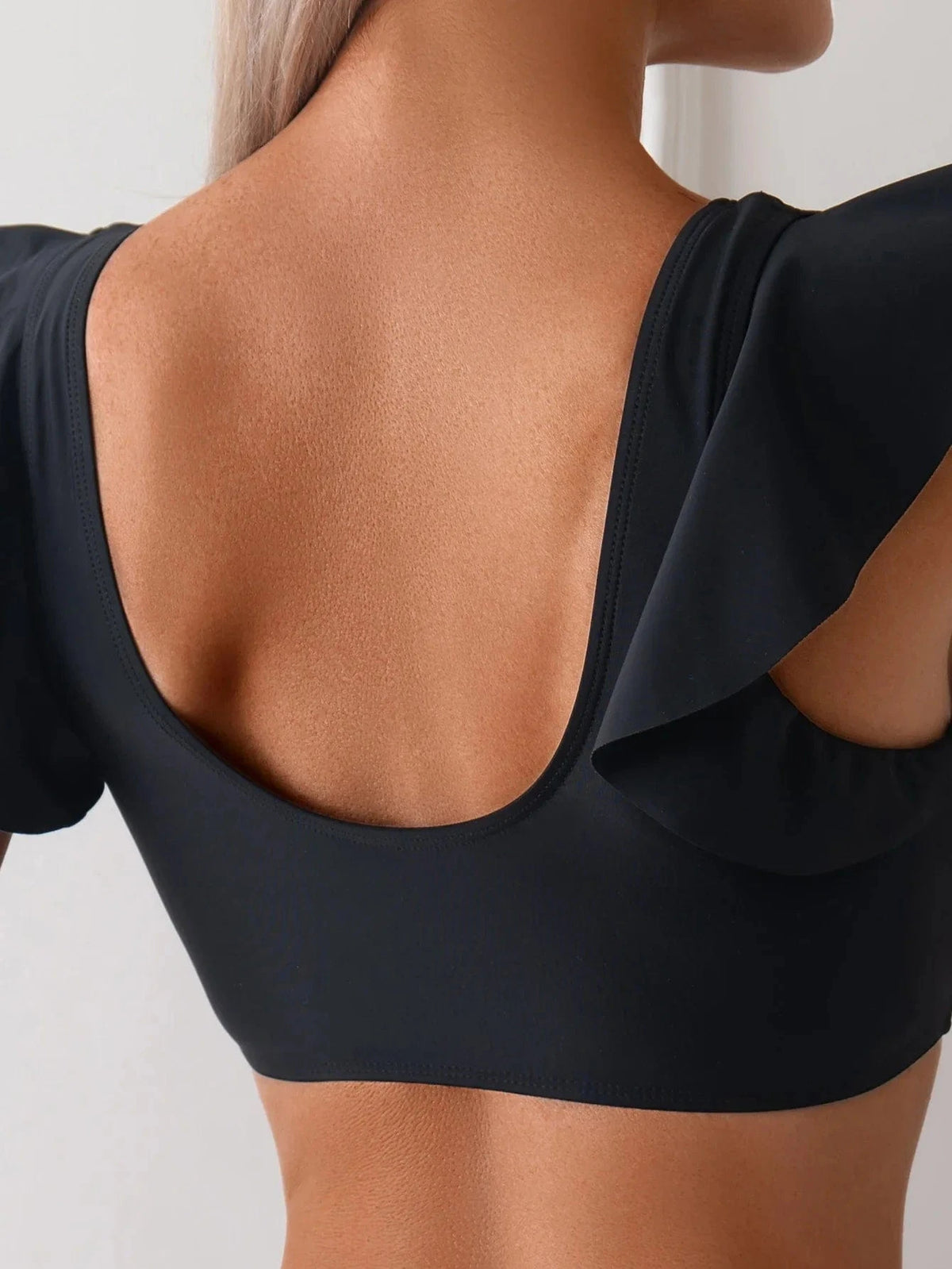 ZAFUL Women High Waisted Bikini Sets Two Piece Ruffle Swimsuit Cross Cutout Ruched Bathing Suit - A-1 Thread Vault