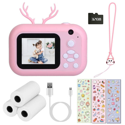 Zero Ink Selfie Camera 1080P HD Video Recorder with Dual Lens 3 Roll Print Papers - A-1 Thread Vault