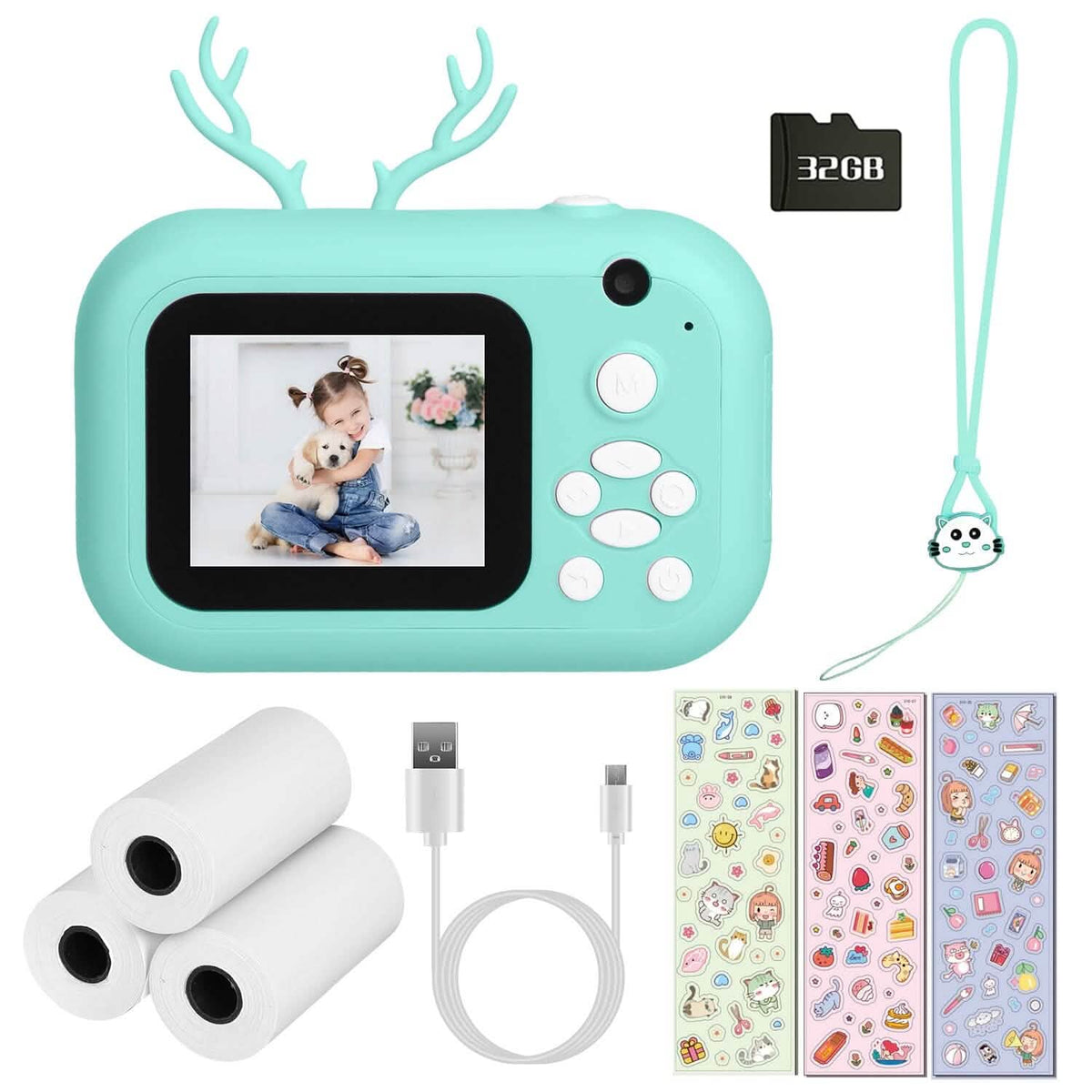 Zero Ink Selfie Camera 1080P HD Video Recorder with Dual Lens 3 Roll Print Papers - A-1 Thread Vault