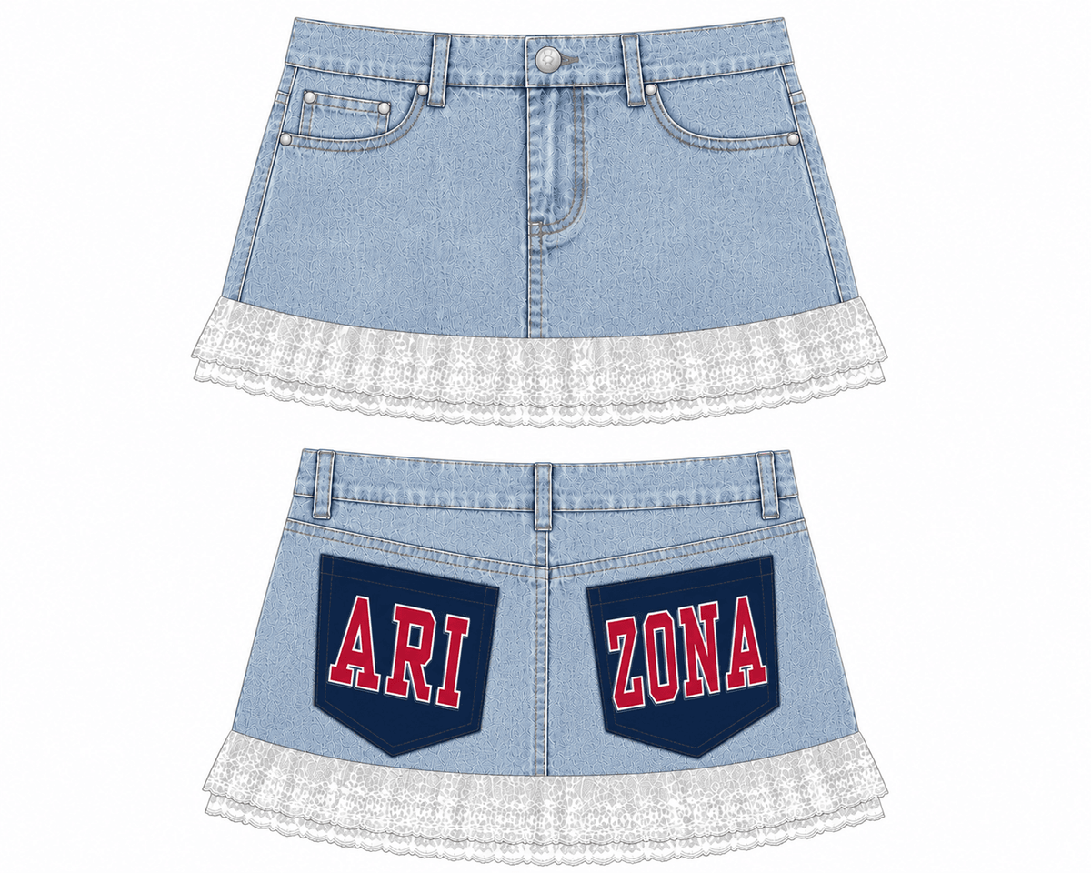 Zona Double Pocketed Denim Skirt - A-1 Thread Vault