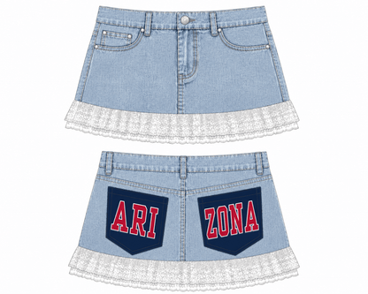 Zona Double Pocketed Denim Skirt - A-1 Thread Vault