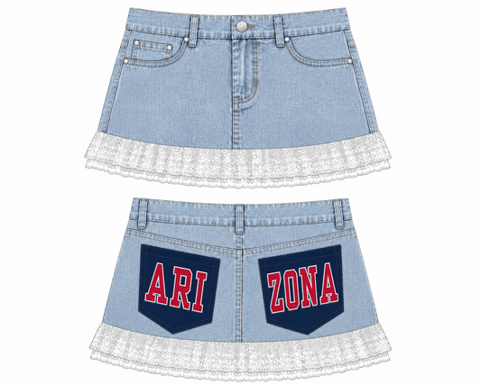 Zona Double Pocketed Denim Skirt - A-1 Thread Vault